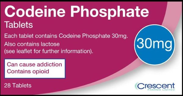Buy Codeine Phosphate 30 mg 28 Tablets Online at Pharm For You